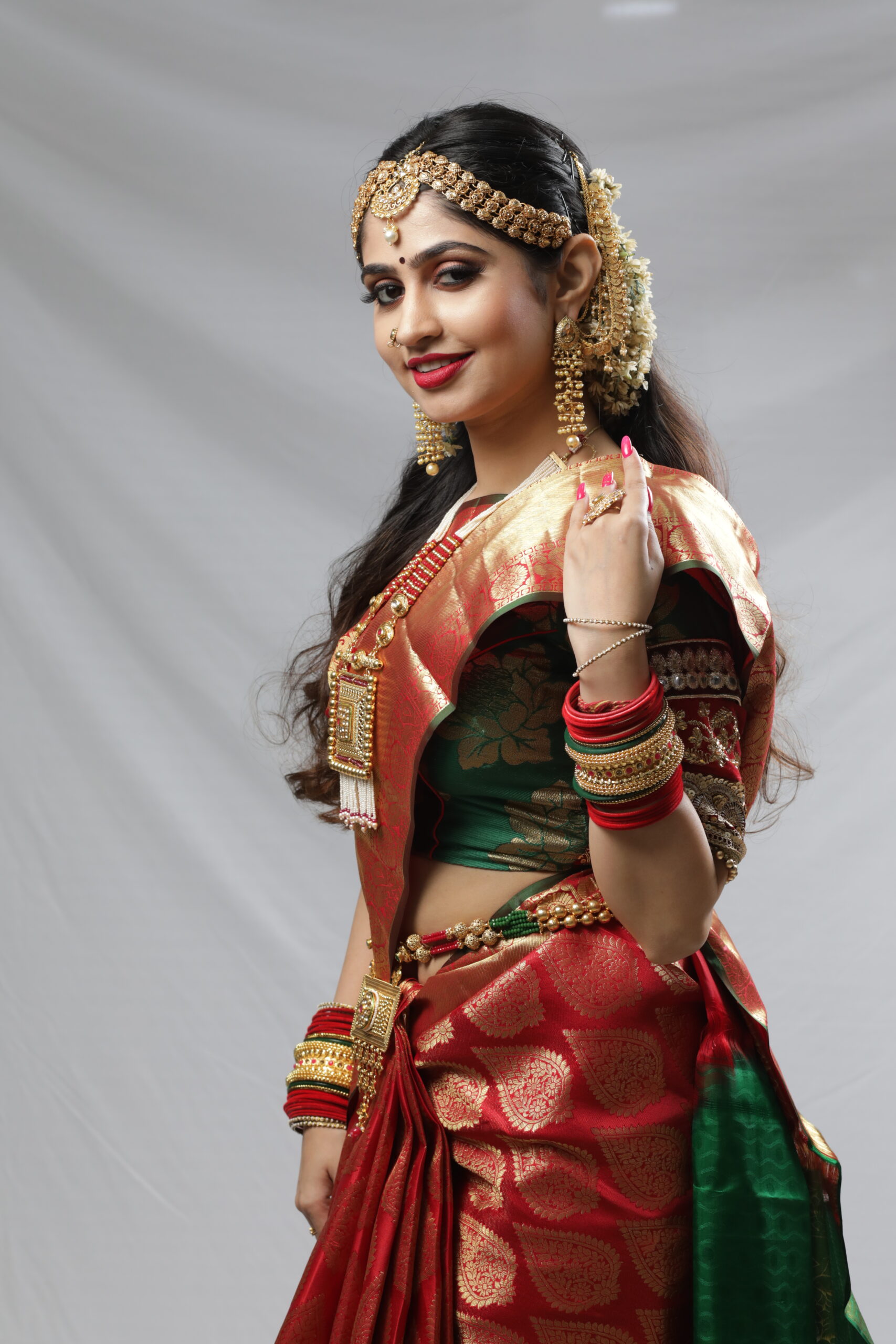 Kanchivaram Bridal Red Silk Saree by Juss Apparels – The Symbol of Tradition and Grandeur