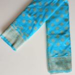 Peacock Teal Bangalore Silk Saree