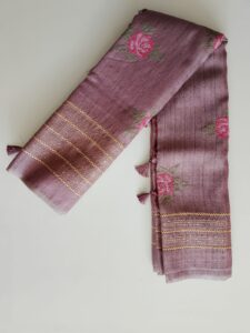 Maroon Bangalore Silk Saree by Juss Apparels