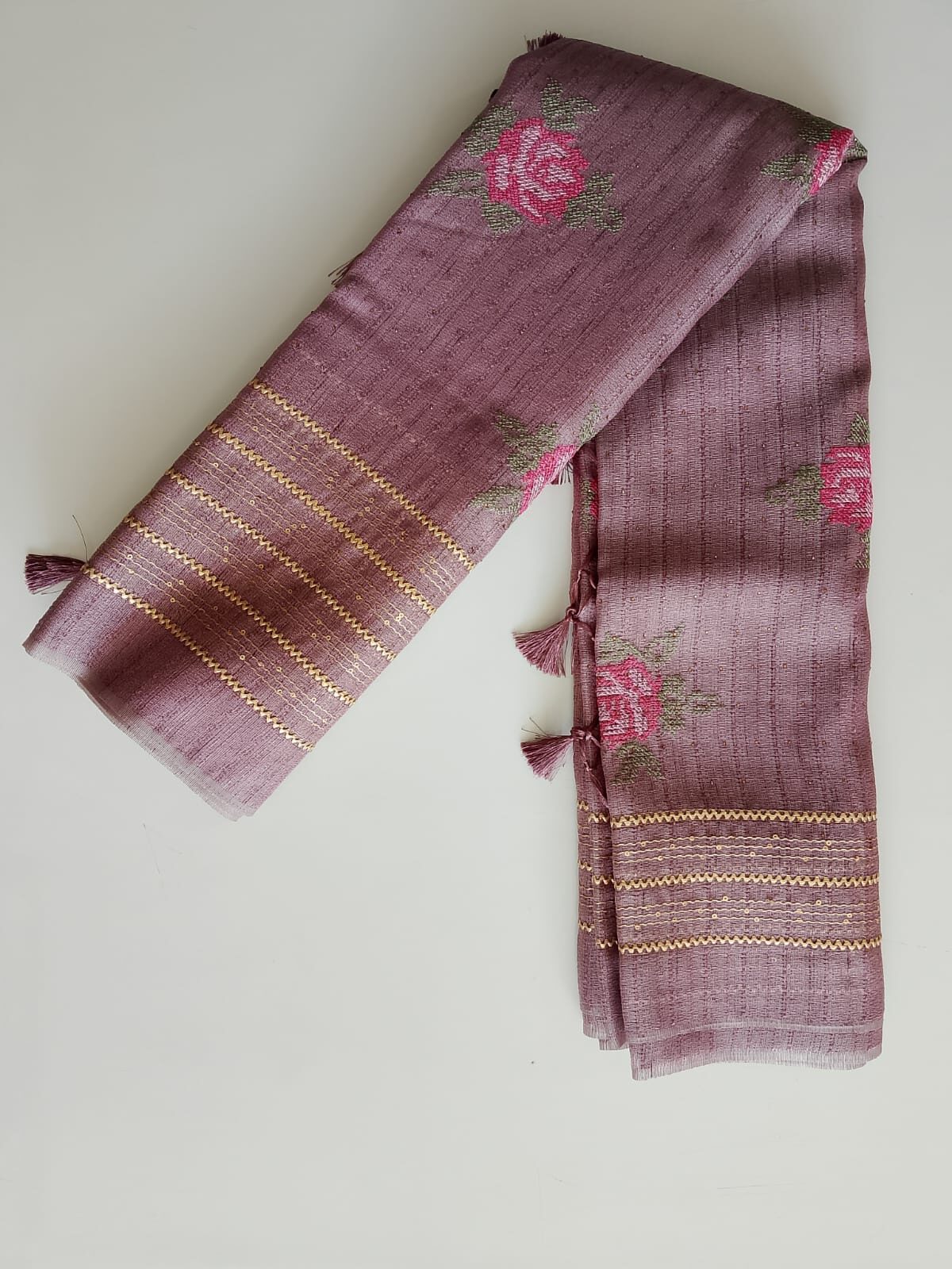 Maroon Bangalore Silk Saree by Juss Apparels