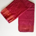 Crimson Cascade – Bangalore Silk Saree
