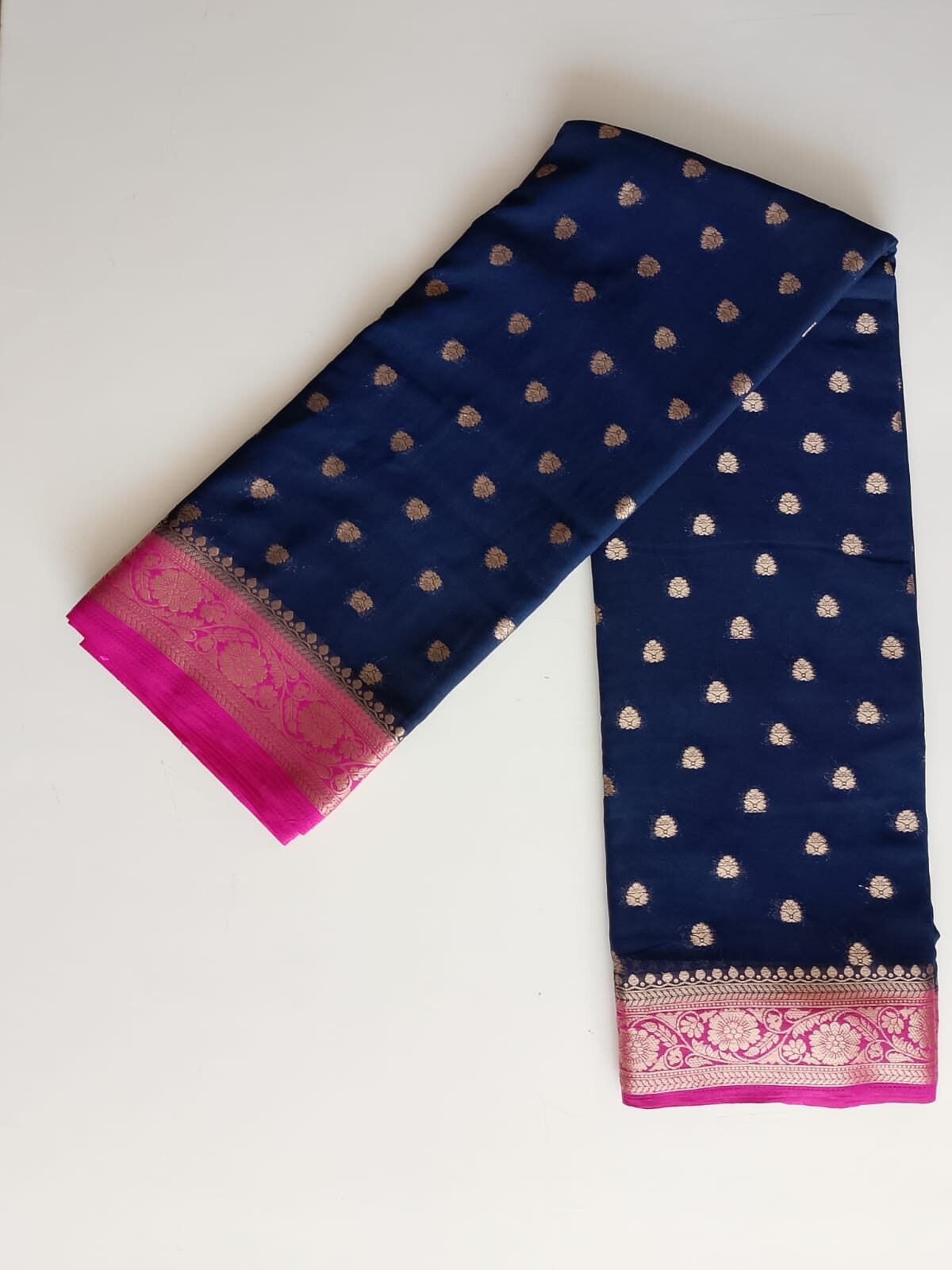 Midnight Bloom  Bangalore Silk Saree