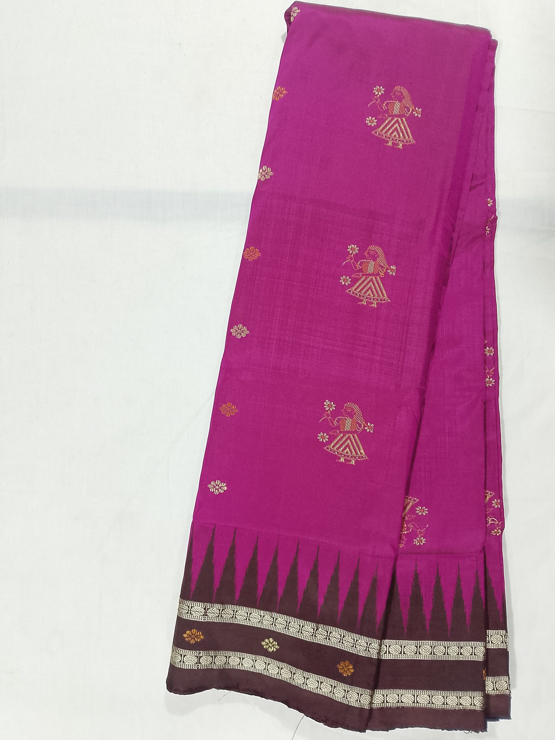 Juss Apparels Pure Sambalpuri Silk Patta Saree – Handloom Ikat Weaving from Odisha