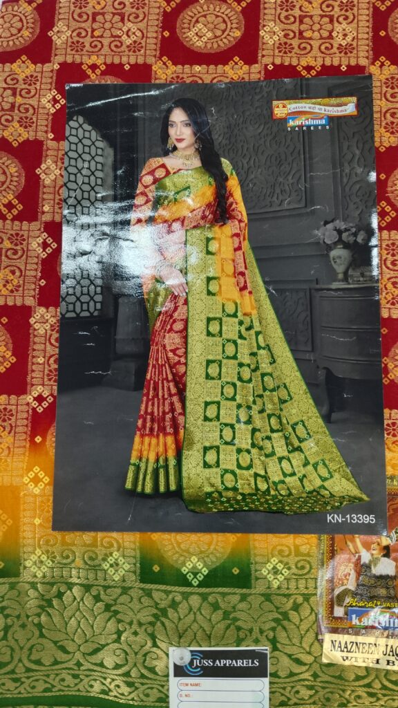 Elegant Festive Cotton Saree – Juss Apparels