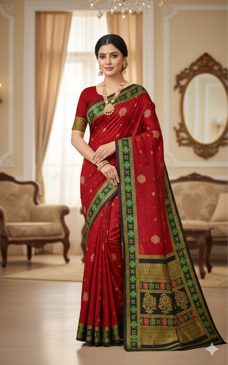 Elegance Graceful Cotton Saree-Juss Apparels
