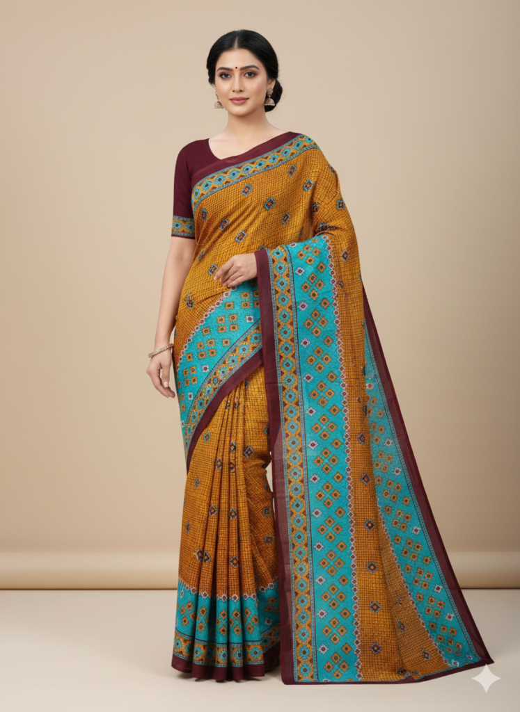 Stylish Cotton Saree  – Soft & Elegant