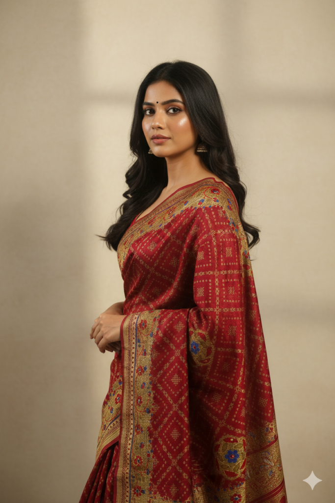 soft handloom cotton saree by Juss Apparels
