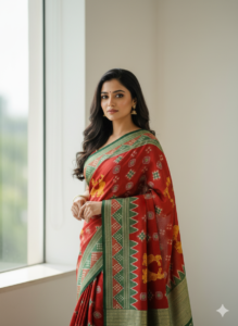 Elegant Handloom Cotton Saree-Juss Apparels