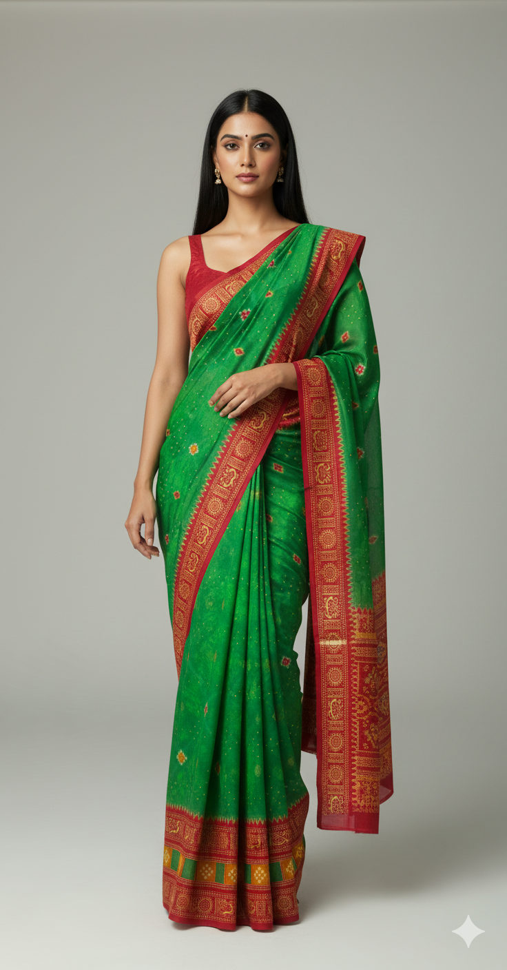 Handloom cotton saree-elegant everyday wear
