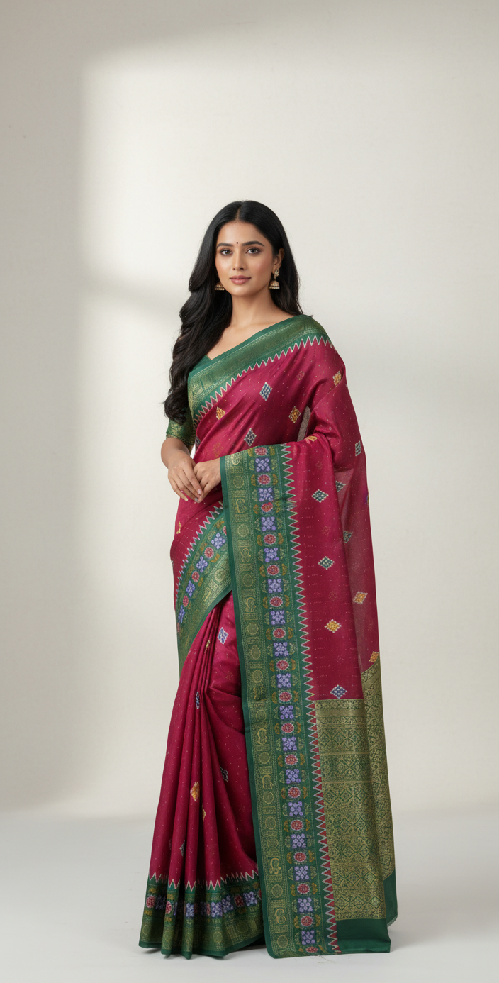 Elegant handloom cotton saree  everyday wear
