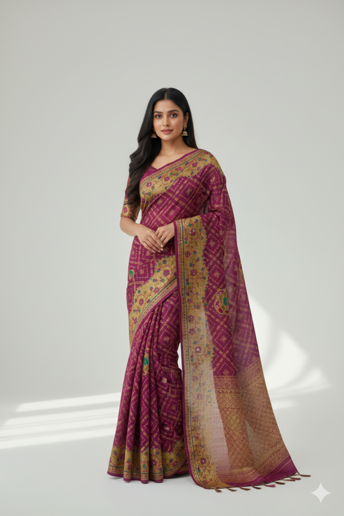 Cotton Saree – Handcrafted By Juss Apparels