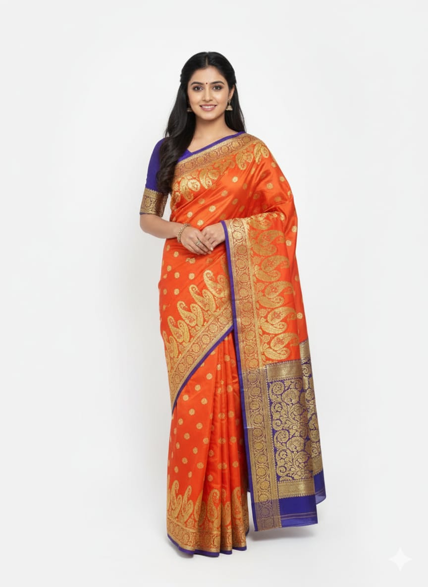 Exquisite Banarasi Bridal Saree Juss Apparel