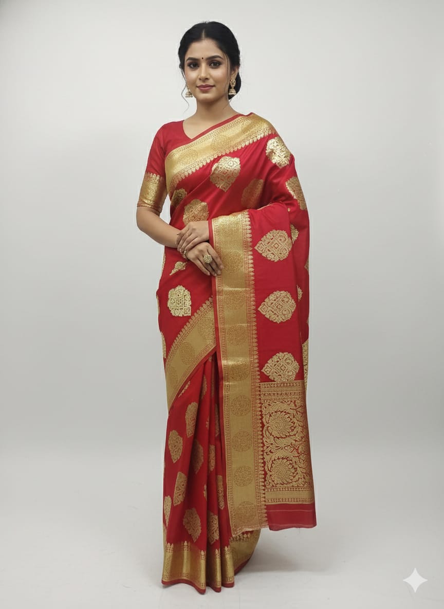 Elegant Banarasi Bridal Saree for Weddings