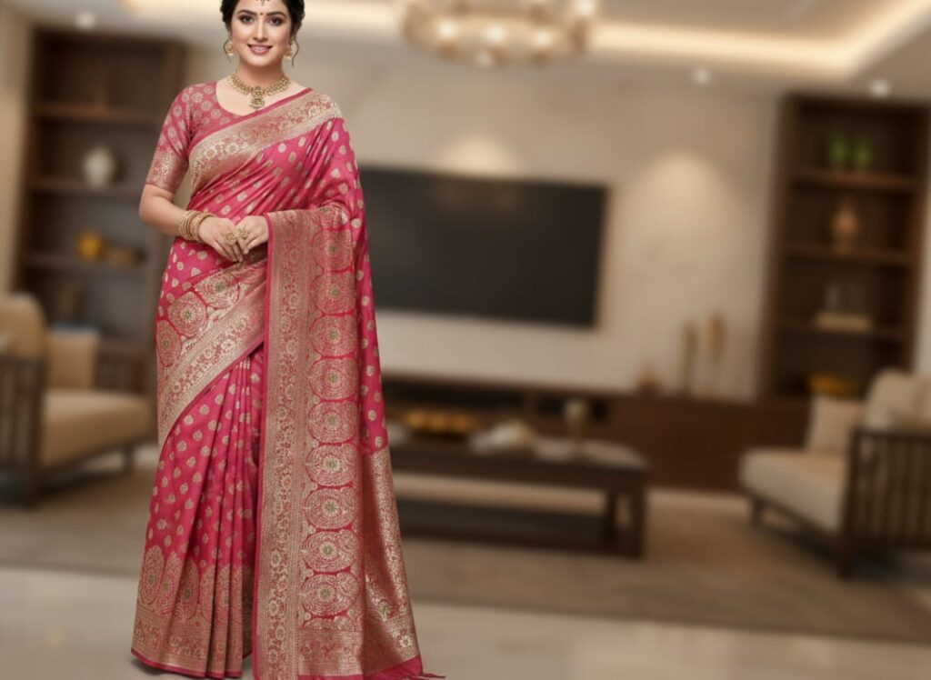 Juss Apparels Banarasi Bridal Premium Saree