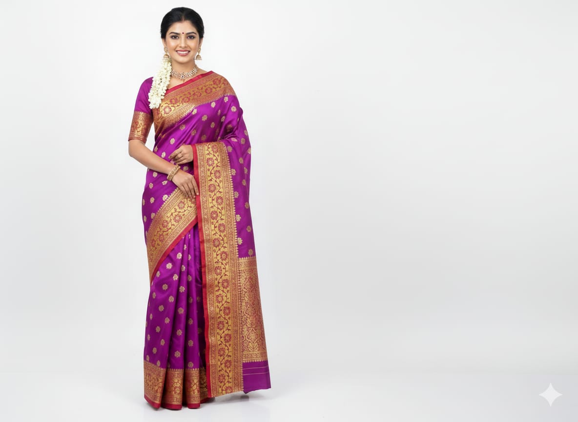Juss Apparels Banarasi Bridal  Wedding Saree