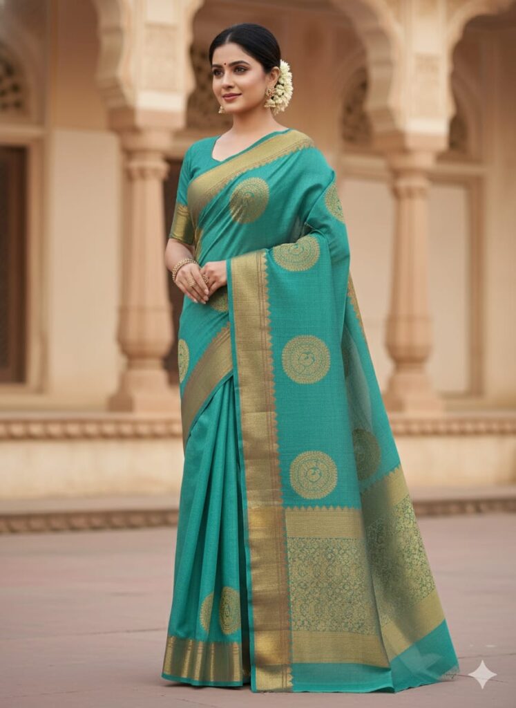 Elegant Bangalore Silk Saree  Festive Wear