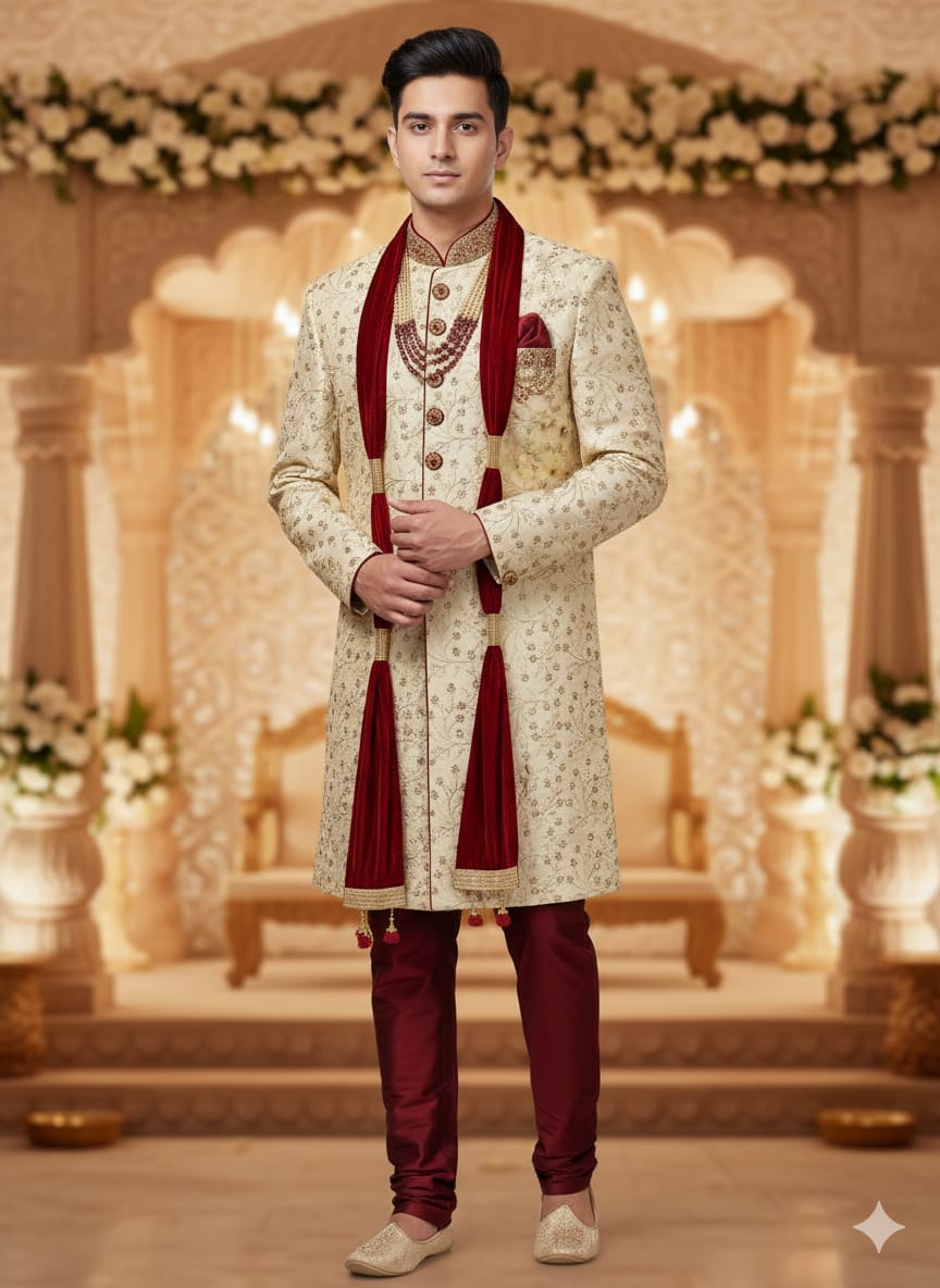 Premium Men’s Sherwani | Wedding & Festive