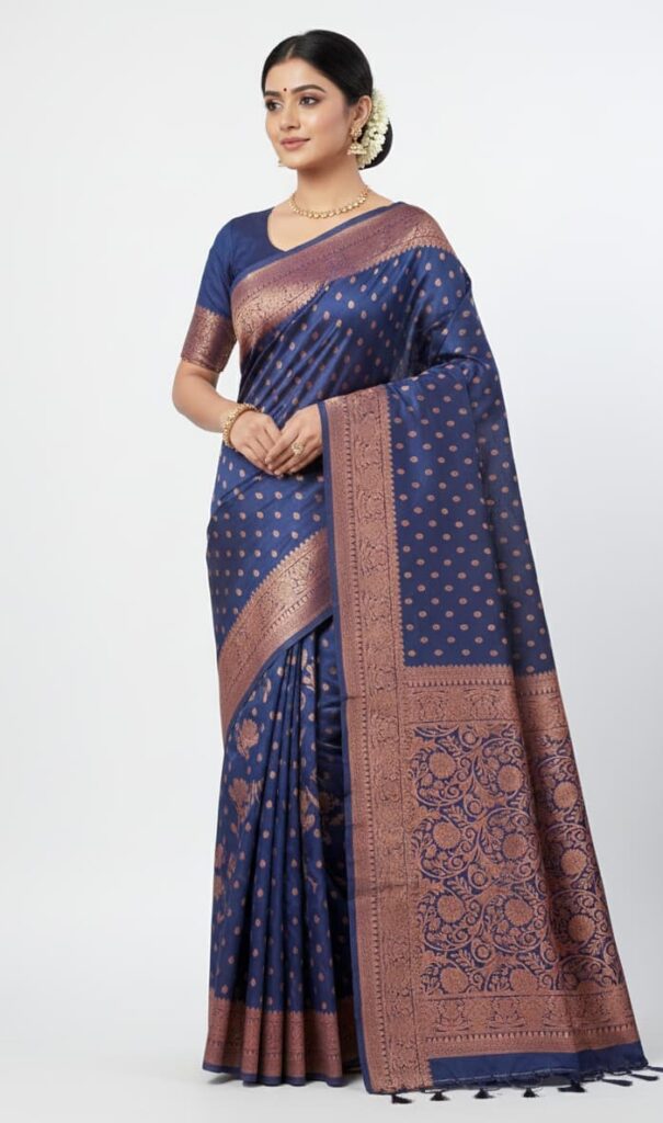 Elegant Bangalore Silk Saree by Juss Apparel