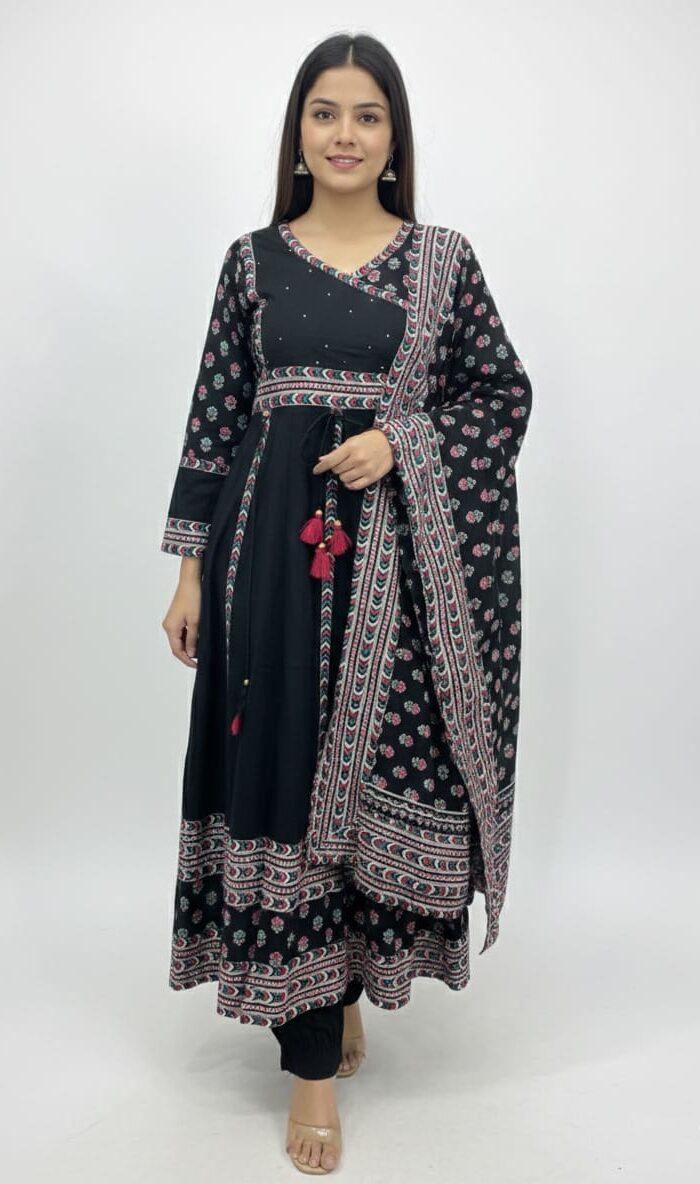 Cotton Anarkali Kurti Set by Juss Apparels