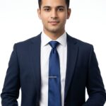 Premium Navy Blue Slim Tie for Men | Formal Office, Business & Wedding Wear | Juss Apparels JTIE3
