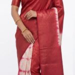 Premium Red Bangalore Silk Saree with Contrast Tie-Dye Pallu | Elegant Traditional Wear