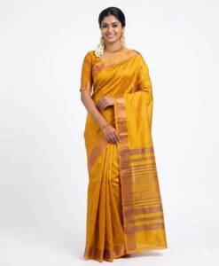 Elegant Mustard Gold Bangalore Silk Saree with Zari Border - JBS198