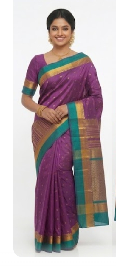 Vibrant Magenta Bangalore Silk Saree with Teal & Gold Zari